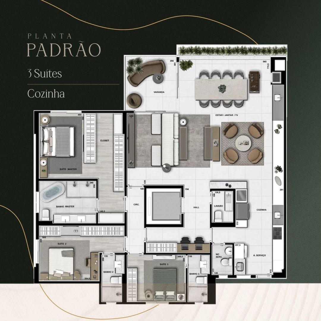 Oportunidade Apartamento na planta à venda, Edifício Gaia, 198m² úteis, 3 suítes,3 vagas, elevador privativo, andar alto - Nova Prochet- Londrina