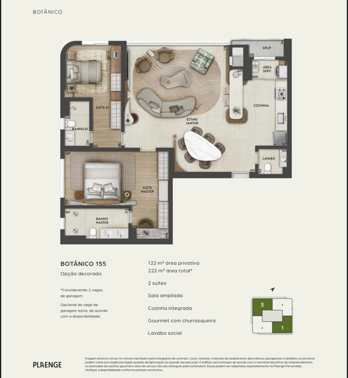 Lançamento Complexo Botânico na planta, apartamento 122m² úteis, 3 quartos sendo 1 suíte, prox a Ayrton Senna e Madre Leônia-  Gleba Palhano, Lon