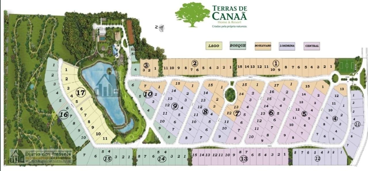 Terreno à Venda, total 3127m² em Condomínio Terras de Canaã -  Cambé PR