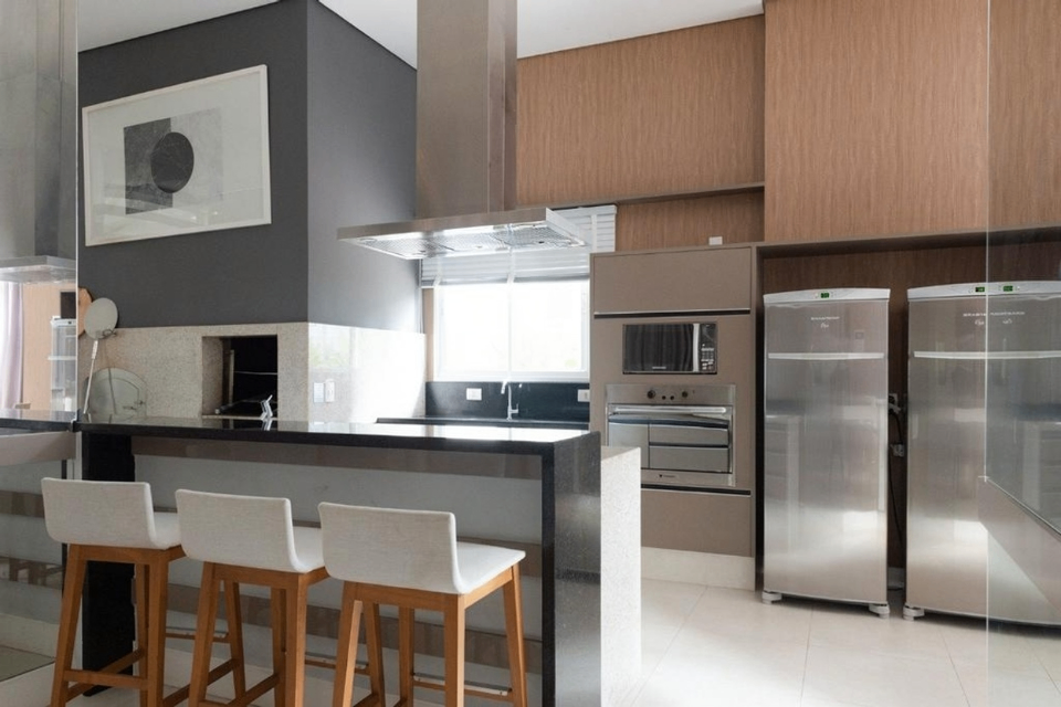 Apartamento à venda, Edifício Champs Élysées, 130m² úteis, 3 suítes, 3 vagas, andar alto, mobiliado, varanda gourmet - Gleba Palhano, Londrina, P