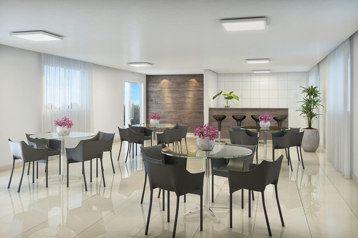 Apartamento à venda, Cond. Lagoa Bonita, 45m2 Uteis, 2 Dorm, Sol Manhã, 1 vaga de Garagem, Bairro:Acquaville, Londrina, PR