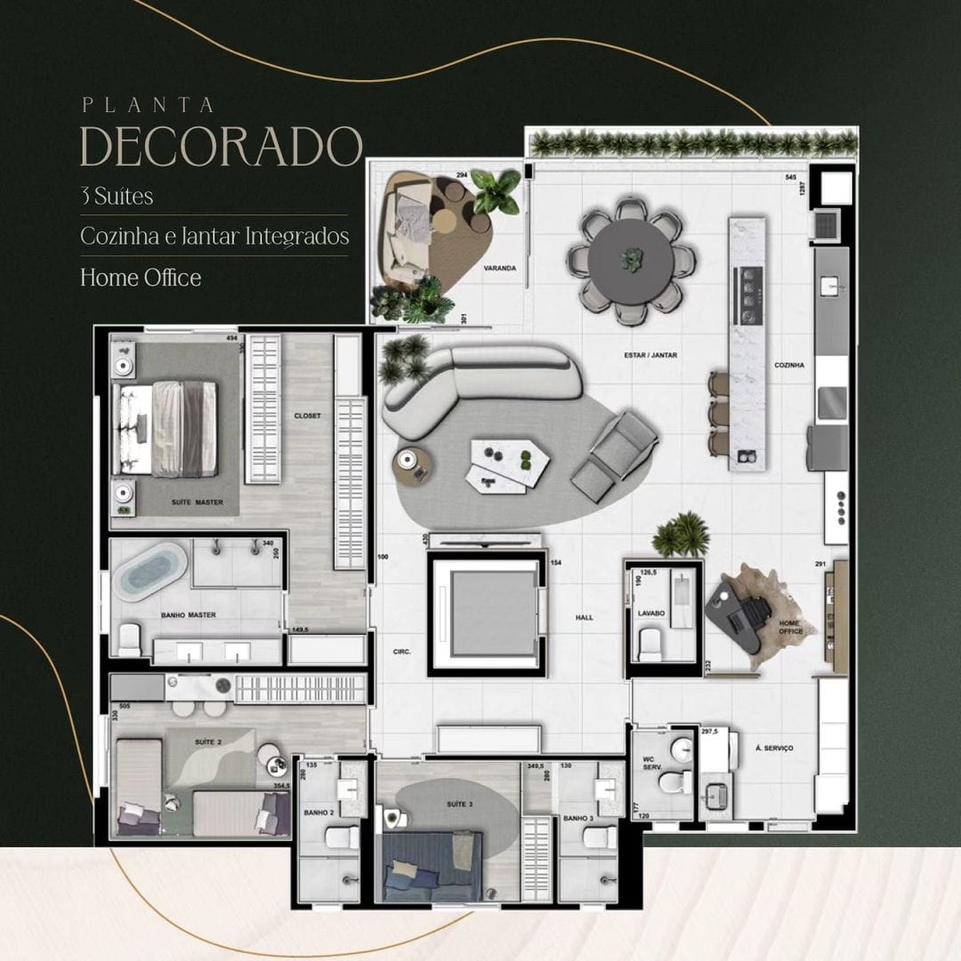 Oportunidade Apartamento na planta à venda, Edifício Gaia, 198m² úteis, 3 suítes,3 vagas, elevador privativo, andar alto - Nova Prochet- Londrina