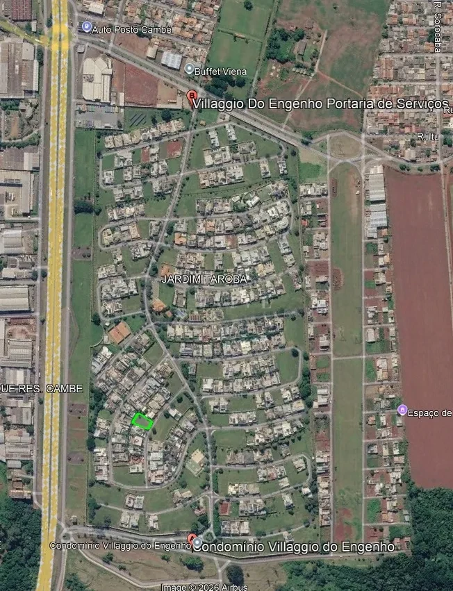 Terreno 875m²  À Venda no Condomínio Villaggio Do  Engenho Cambé