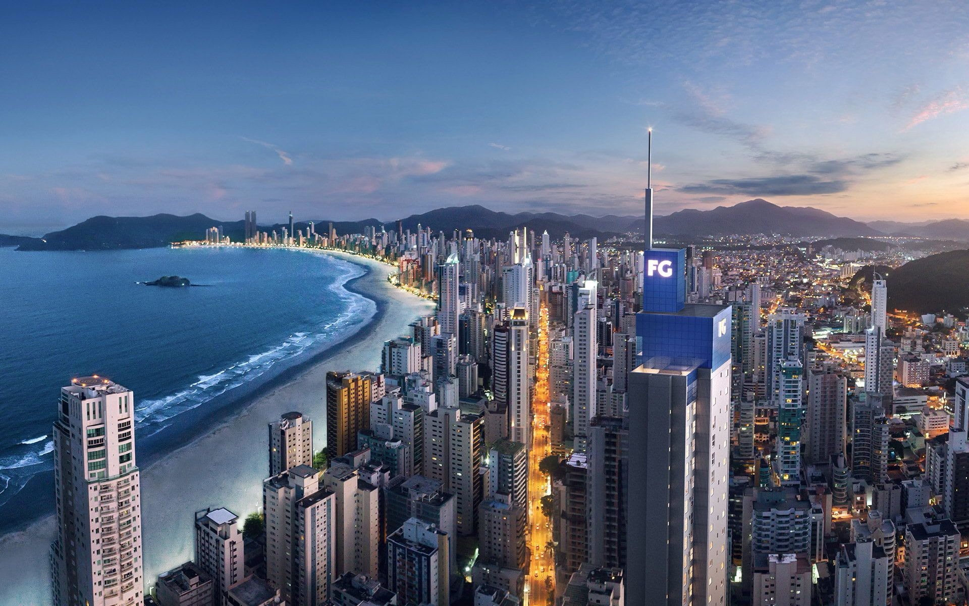Apartamento direitos à Venda, em 100x direto com a construtora, 146m² úteis, vista mar, 4 quartos sendo 2 suítes, 3 vagas - Centro, Balneário Cam