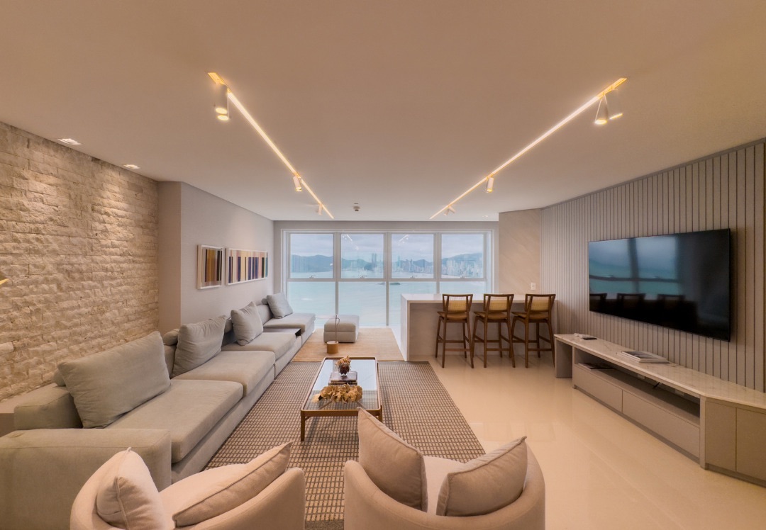 Apartamento à venda vista mar - Edifício Infinity Coast, 164m² úteis, 3 suítes, andar alto, 3 vagas  -  Pioneiros, Balneário Camboriú, SC