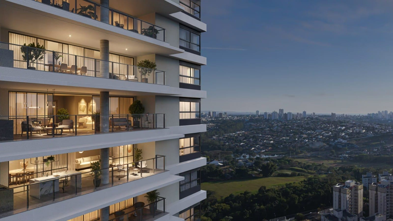 Apartamento à venda, Edifício Aura, 195m² úteis, 3 suítes, 3 vagas, elevador privativo, ampla sacada com churrasqueira - Gleba Palhano, Londrina,