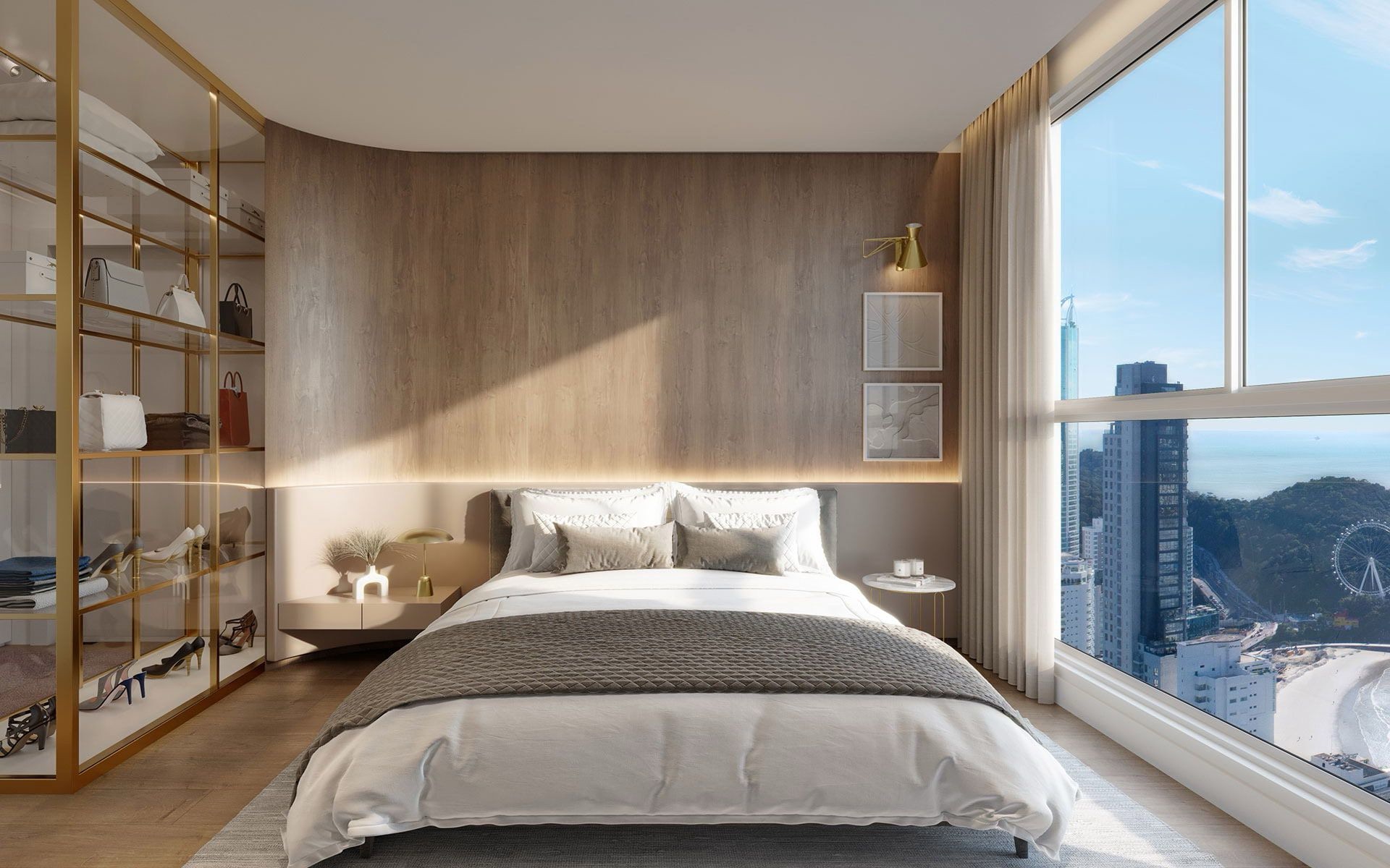 Apartamento direitos à Venda, em 100x direto com a construtora, 146m² úteis, vista mar, 4 quartos sendo 2 suítes, 3 vagas - Centro, Balneário Cam