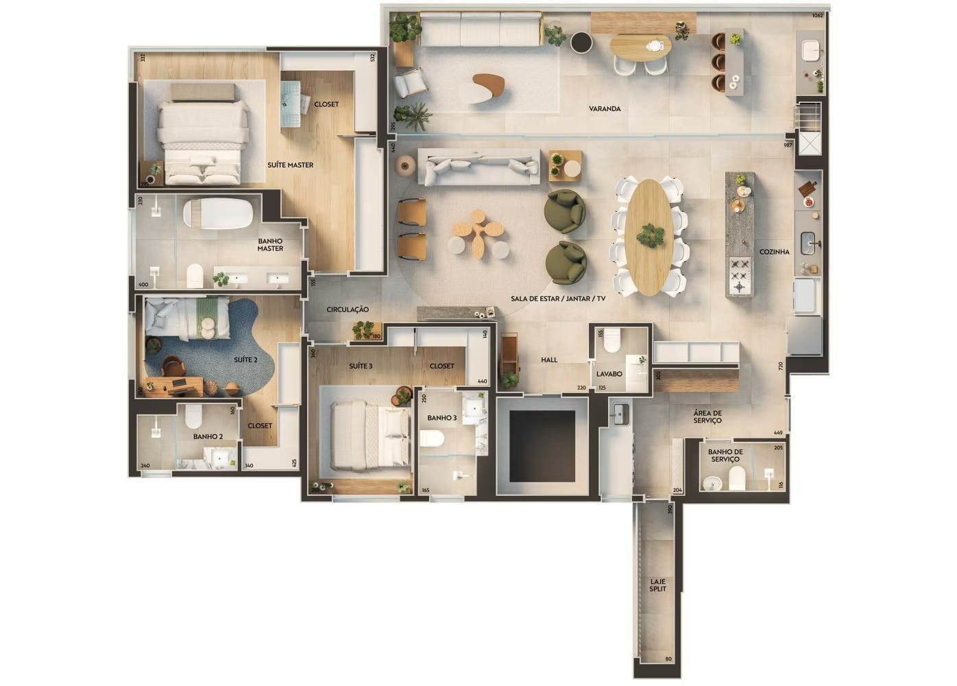 Apartamento à venda, Edifício Aura, 195m² úteis, 3 suítes, 3 vagas, elevador privativo, ampla sacada com churrasqueira - Gleba Palhano, Londrina,