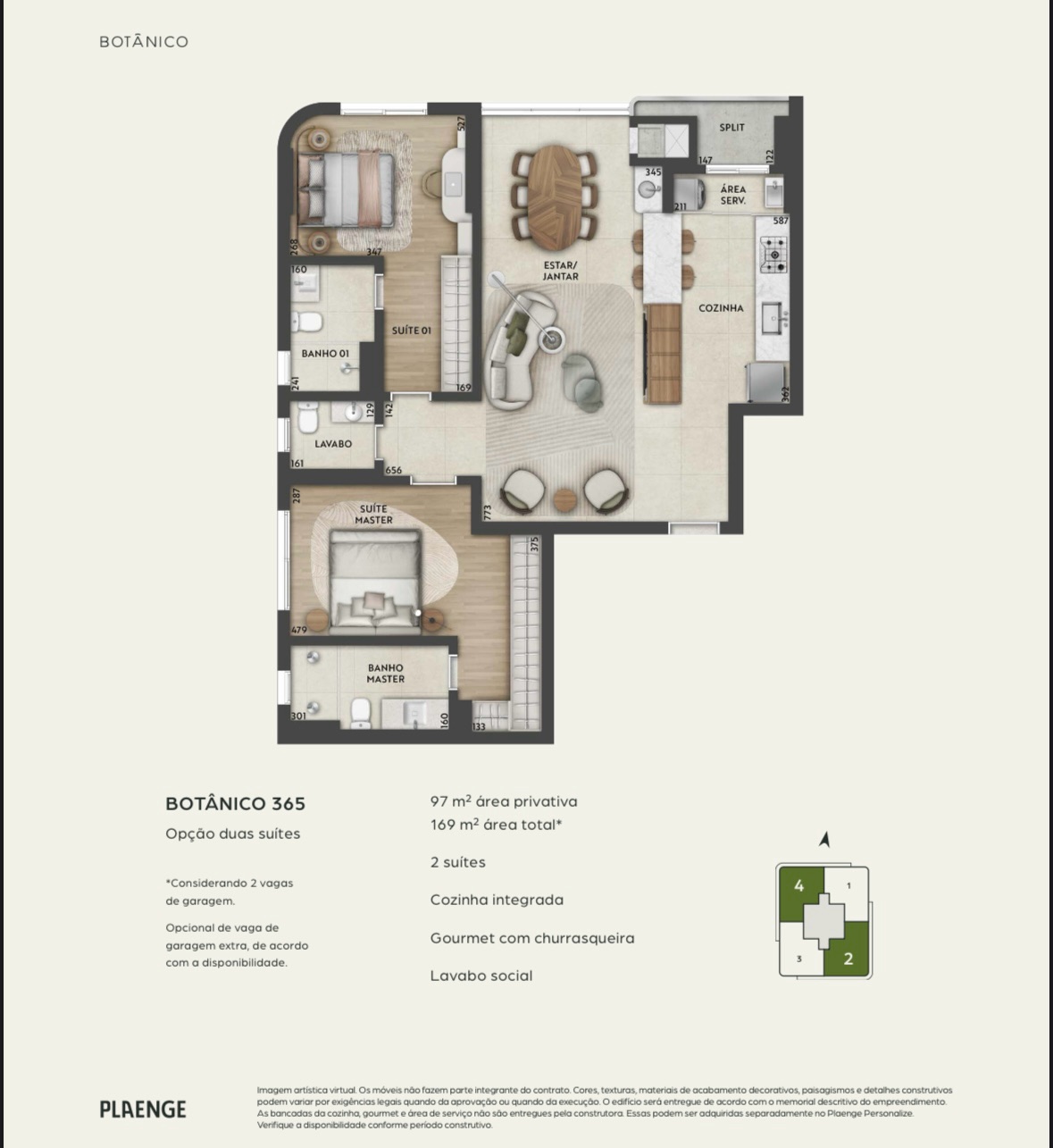 Lançamento Complexo Botânico na planta, apartamento 122m² úteis, 3 quartos sendo 1 suíte, prox a Ayrton Senna e Madre Leônia-  Gleba Palhano, Lon
