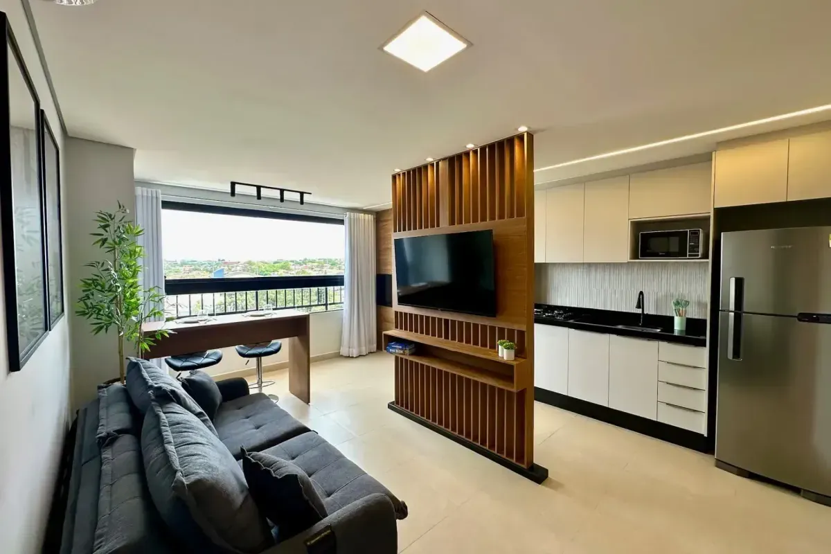 Apartamento à venda, Residencial Le Chalet, 56m² úteis, 2 quartos sendo 1 suíte, churrasqueira integrada - Parque Jamaica, Londrina, PR