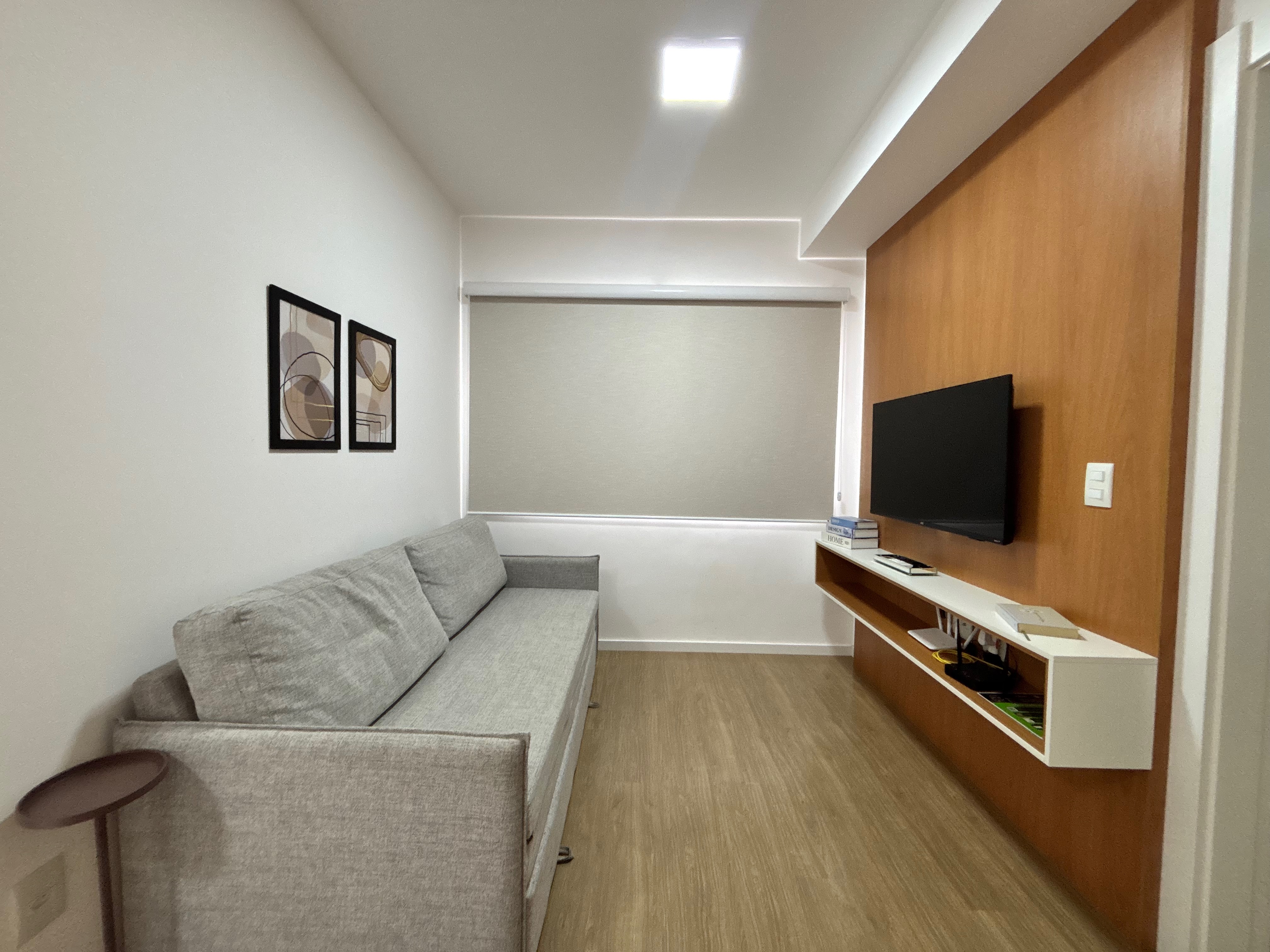 Apartamento para venda e locação, Edifício JH Palhano, 48,48 m² úteis, 1 quarto, mobiliado, andar alto - Gleba Fazenda Palhano, Londrina, PR