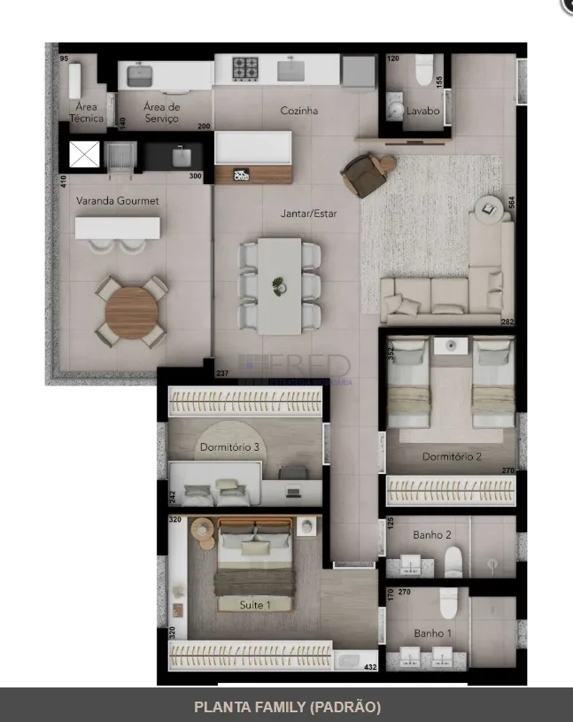 APARTAMENTO ED. OSCAR - VISTA LAGO - ANDAR INTERMEDIÁRIO