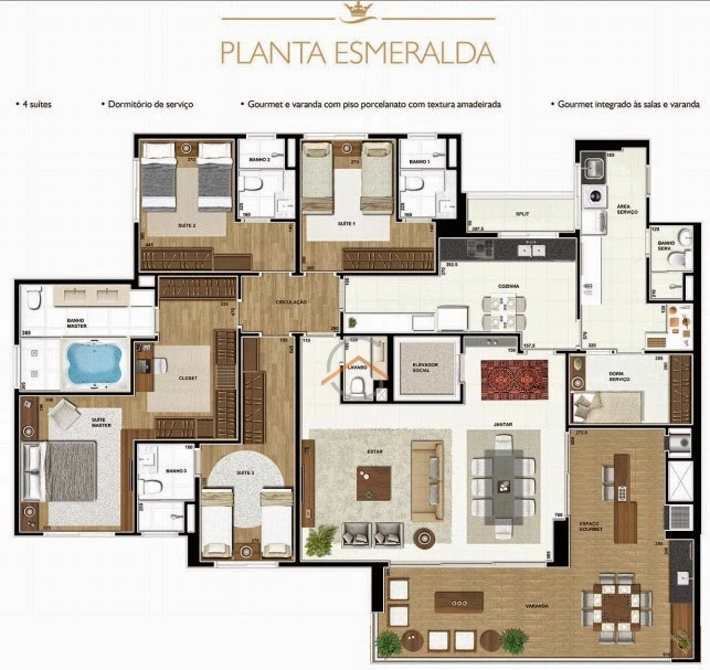 Apartamento, 4 suítes, Venda, ed.  Le Blanc Londrina