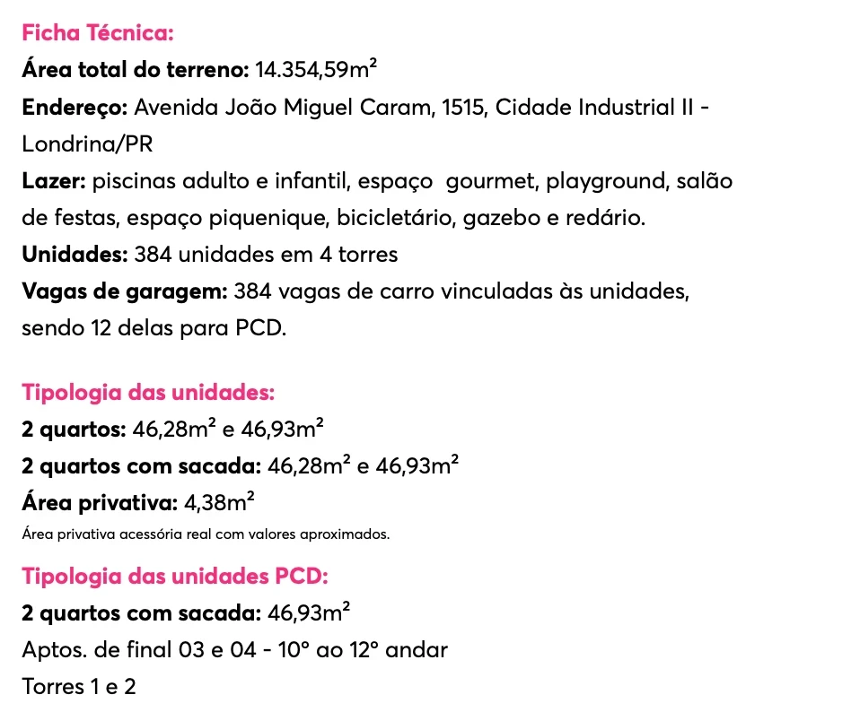 Imagens do imóveis Lançamento por R$ 300.000,00 – Acquaville – Londrina/PR