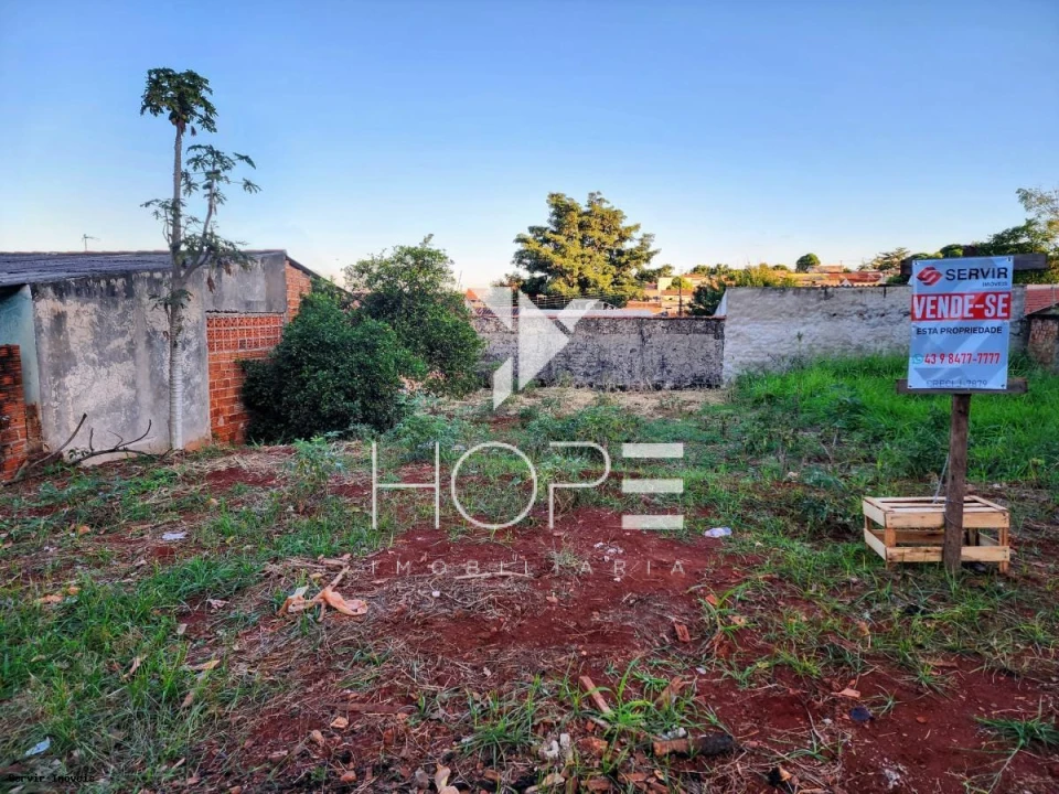 Terreno à Venda  Próximo à Av. Saul Elkind – Jardim Palmeiras – Zona Norte – Londrina PR