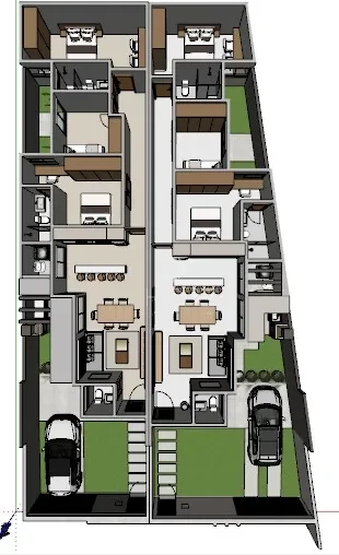 Imagens do imóveis Casa nova geminada à venda – 3 quartos – 104 m² – Jardim Bandeirantes – Zona Oeste – Londrina/PR