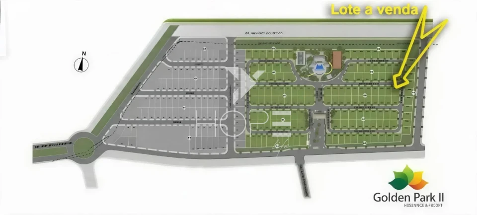 Terreno de Esquina em Condomínio à Venda – 300m² – Condomínio Golden Park 2 – Marumbi – Zona Leste – Londrina/PR
