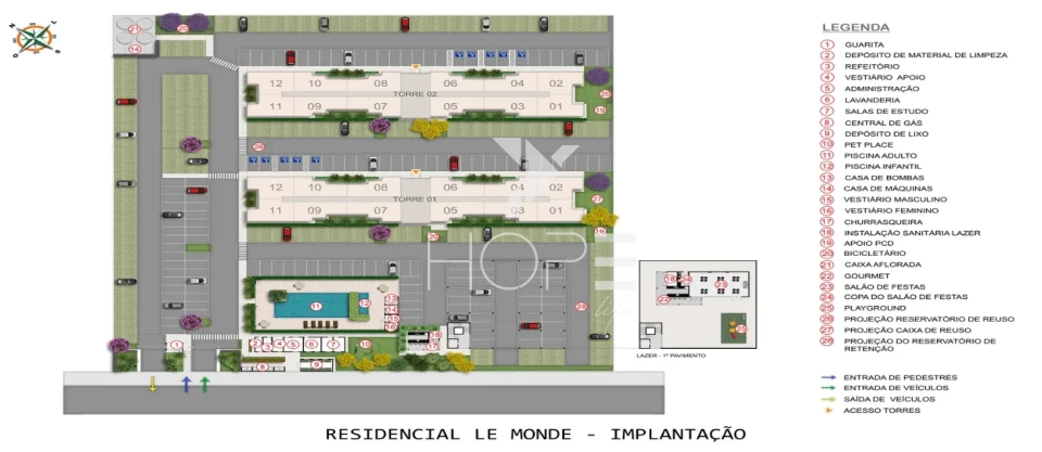 Imagens do imóveis Apartamento à venda – 2 quartos – Residencial Le Monde MRV – Parque Jamaica – Zona Oeste – Londrina/PR
