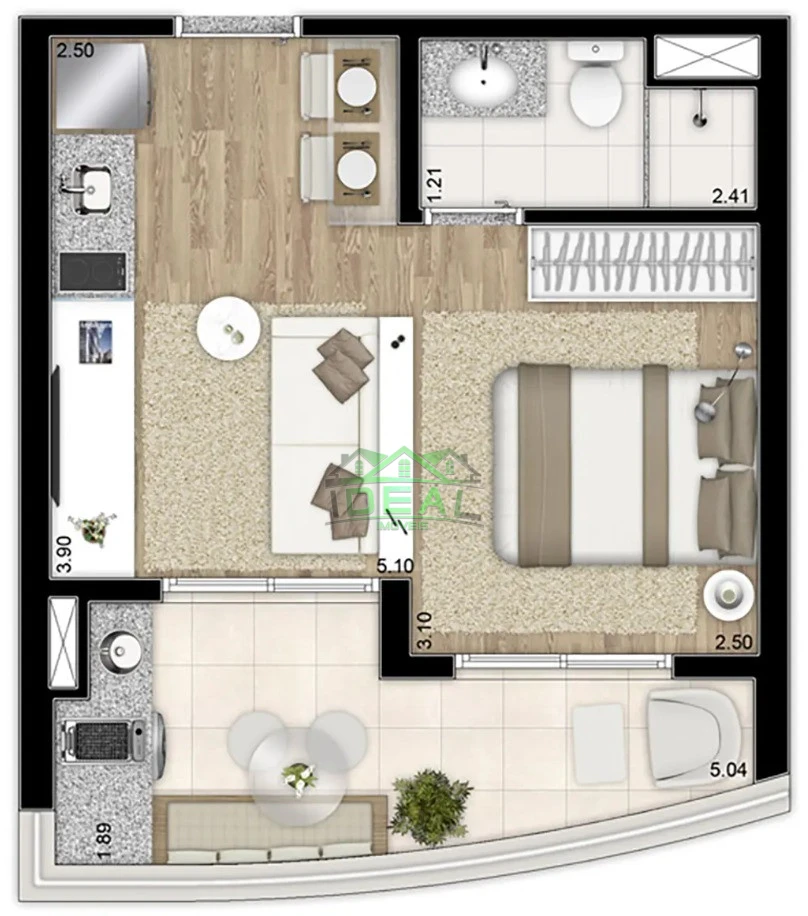 Apartamento Studio para Locação Mobiliado na Barra Funda