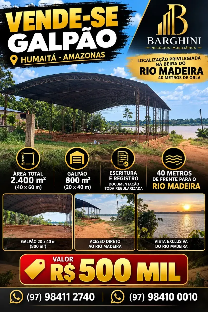 Imagens do imóveis Galpão l À Venda Margens D Rio Madeira Humaitá