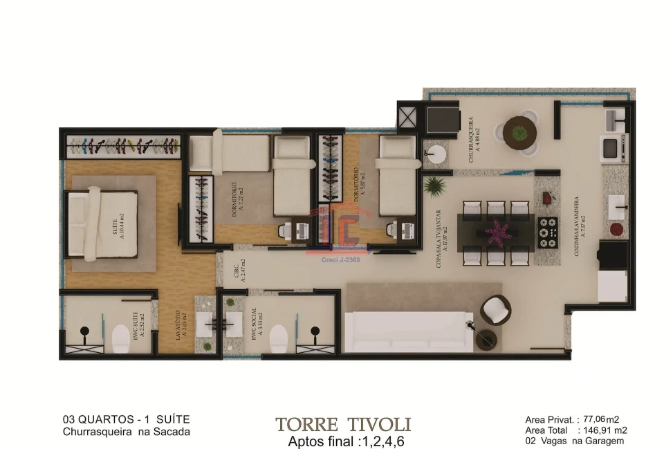 Imagens do imóveis RESIDENCIAL TIVOLI - CENTRO- CAMBÉ