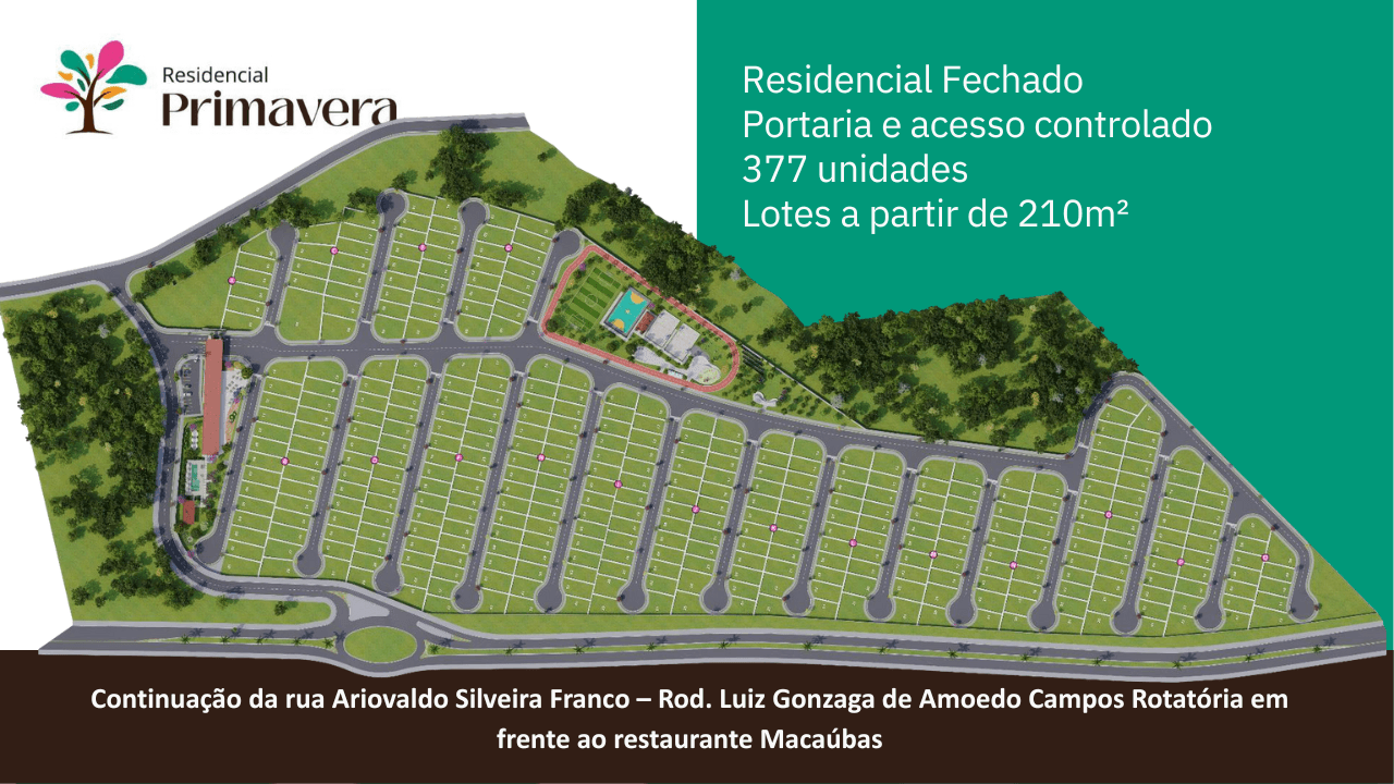 Imagens do imóveis Residencial Primavera, lotes a partir de 210 m² em  Mogi Mirim, SP