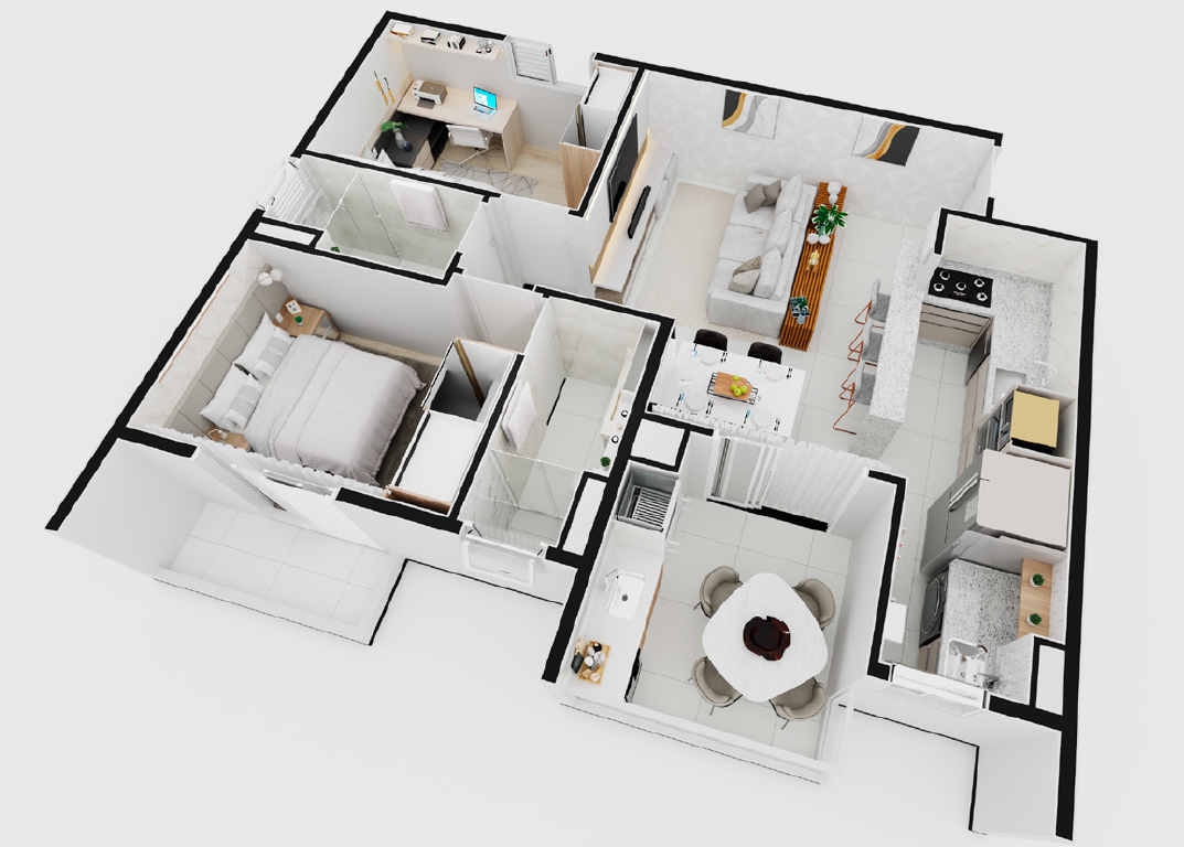 Imagens do imóveis APARTAMENTOS COM SUÍTE E VARANDA GOURMET 64 m², MOGI MIRIM, INTERIOR SP