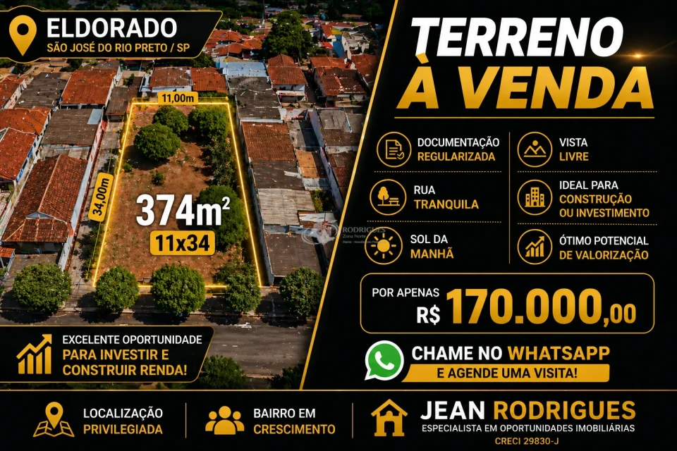 EXCELENTE OPORTUNIDADE DE NEGOCIOS - ELDORADO - SÃO JOSE DO RIO PRETO