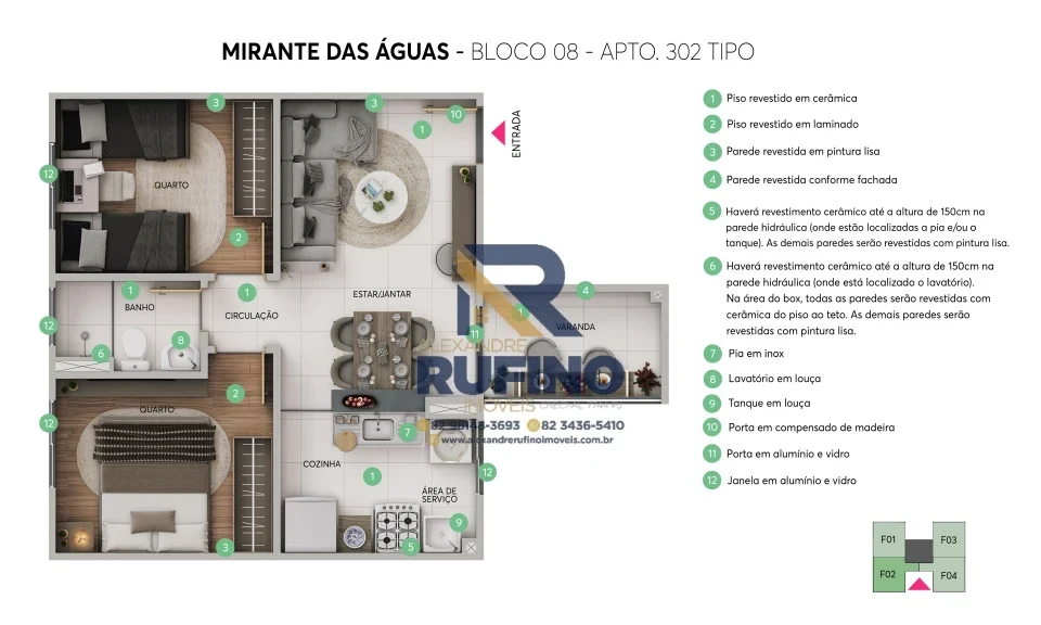 Imagens do imóveis O 2/4 Com e Sem Varanda a Pouco Tempo do Parque Shopping e do Mar Condomínio Fechado Com Lazer Essencial Para Viver Bem e Próximo a Tudo na Parte