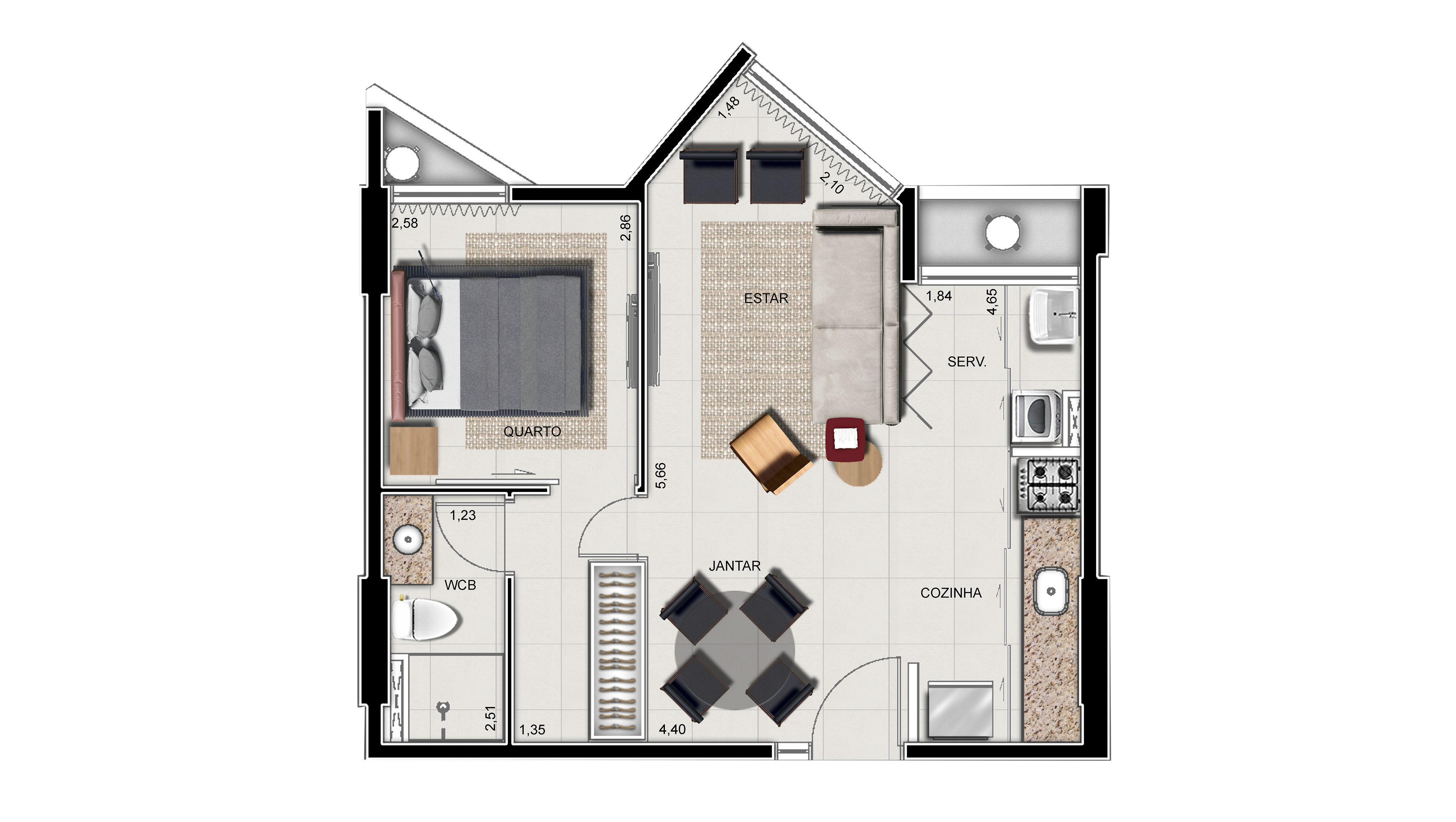 Imagens do imóveis Edifício Aquarius, ALTO PADRÃO E MODERNIDADE NO 3/4 COM VARANDA COMODIDADE CENTRAL NA PONTA VERDE E PRINCIPAIS PRAIAS