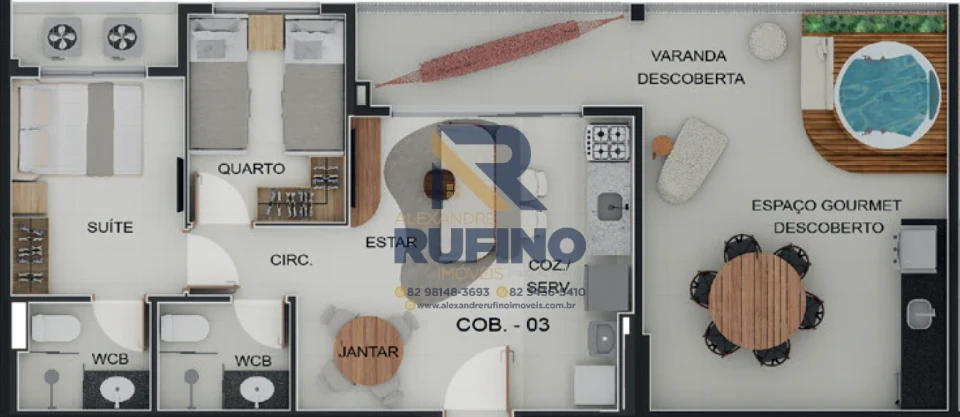 Imagens do imóveis Cobertura Para Você Que Sempre Quis Mais - Mais Qualidade de Vida em Alto Padrão em Cobertura 2/4 Suíte Deck Gourmet e Lazer Completo no Barro Du