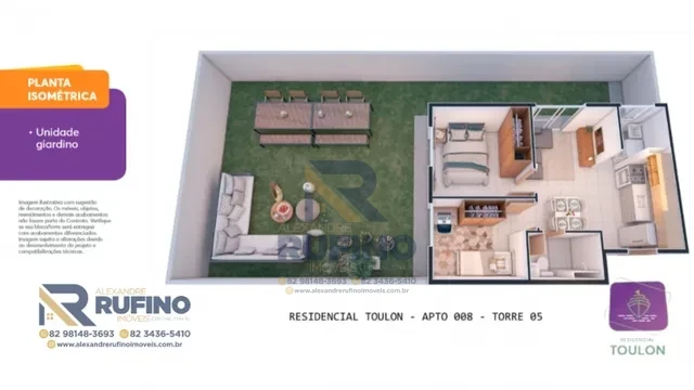 Imagens do imóveis Toulon Residencial, 2/4 Com Quintal Privativo Prox ao Pátio Shopping Lazer e Diversão.