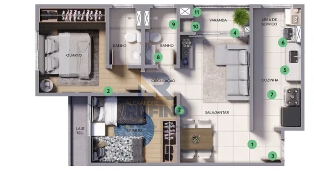 Imagens do imóveis Mirante da Praia, 1 ou 2/4 No Alto Padrão Bem Próximo ao Parque Shopping e ao Mar Para Investir e Viver Bem