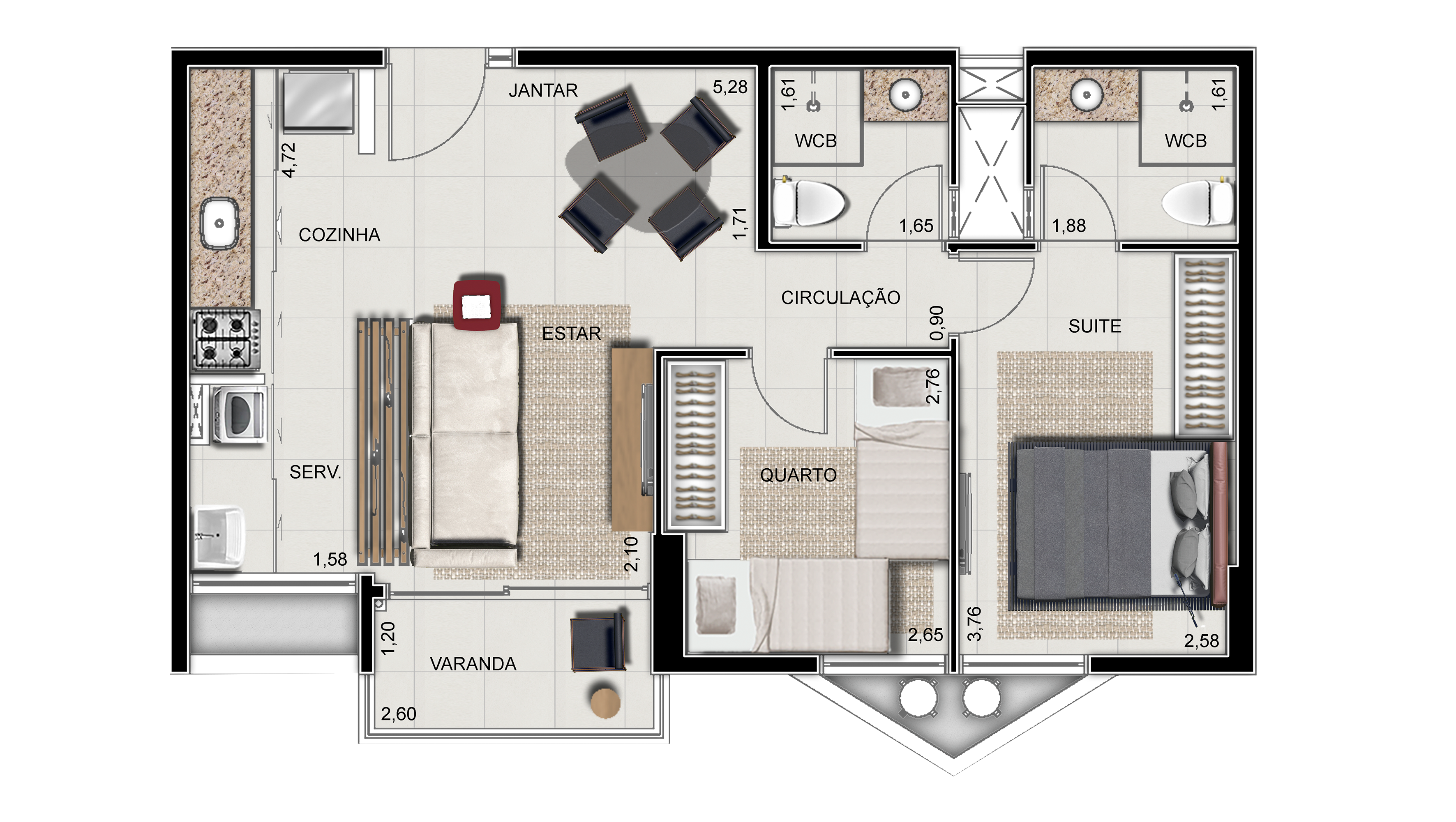 Imagens do imóveis Edifício Aquarius, ALTO PADRÃO E MODERNIDADE NO 3/4 COM VARANDA COMODIDADE CENTRAL NA PONTA VERDE E PRINCIPAIS PRAIAS