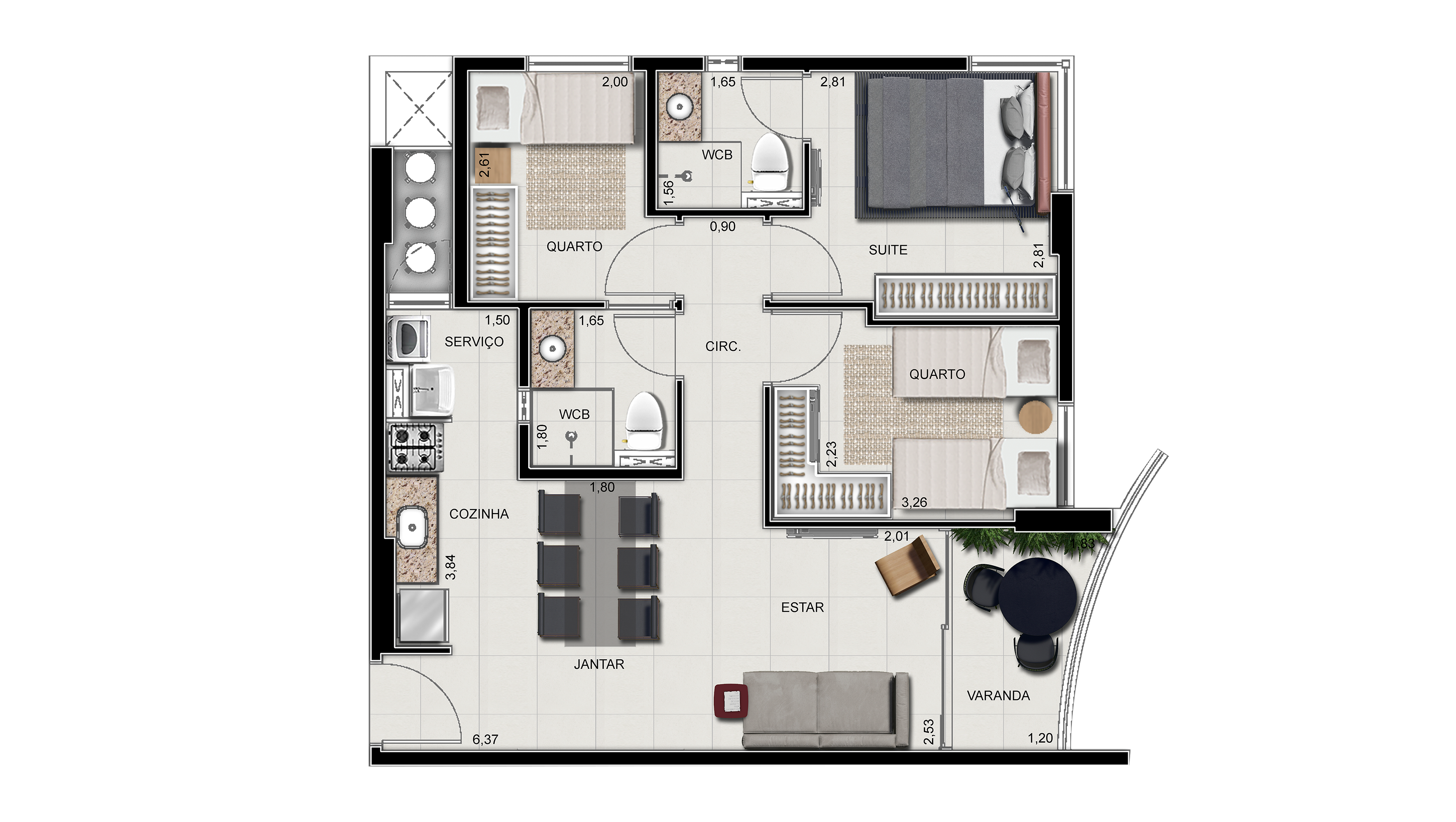 Imagens do imóveis Edifício Aquarius, ALTO PADRÃO E MODERNIDADE NO 3/4 COM VARANDA COMODIDADE CENTRAL NA PONTA VERDE E PRINCIPAIS PRAIAS