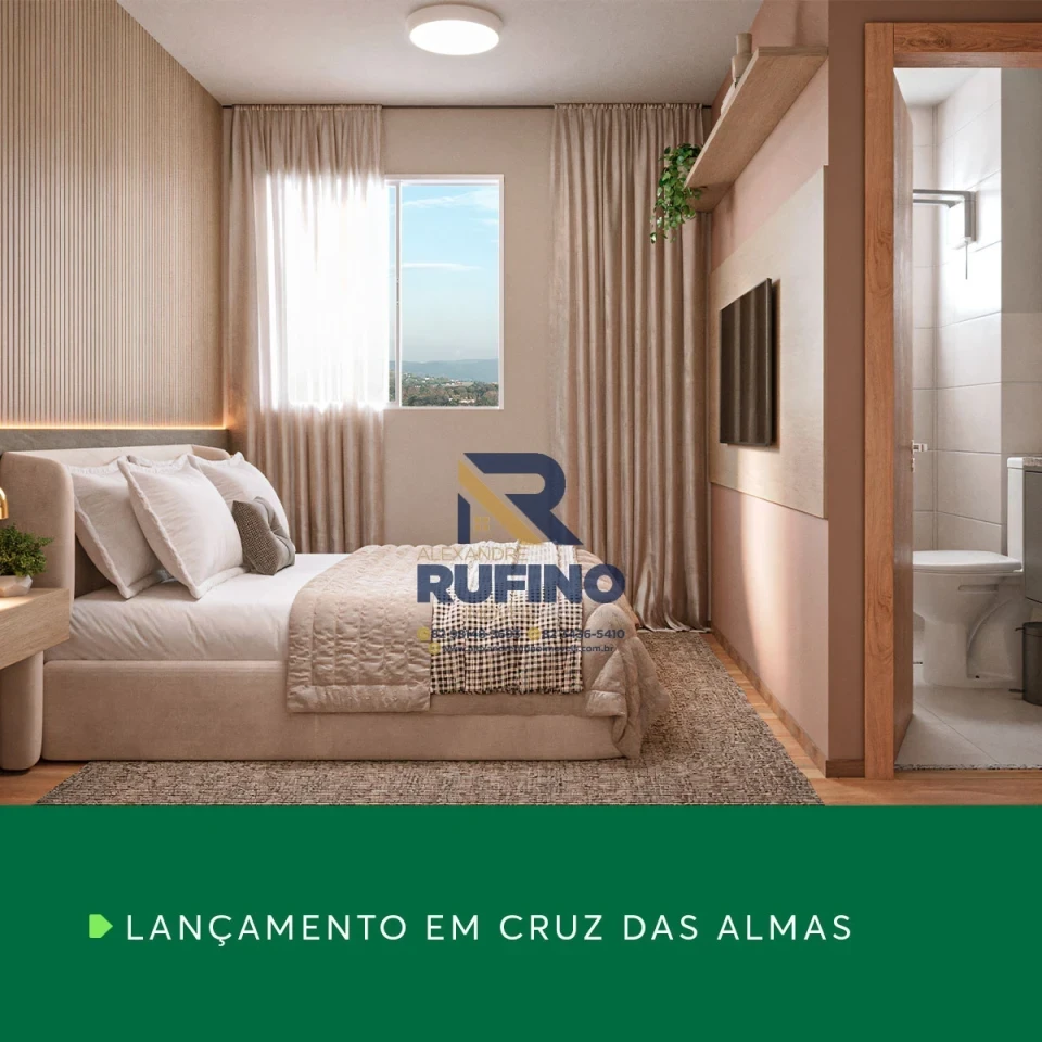 Imagens do imóveis O 2/4 Com Varanda em Padrão Elevado Para Viver Maravilhado Próximo ao Parque Shopping e ao Belo Mar de Cruz  das Almas