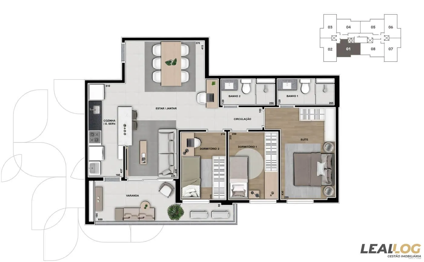 Imagens do imóveis Apartamento na Planta para Venda em Cuiabá / MT no bairro Bom Clima