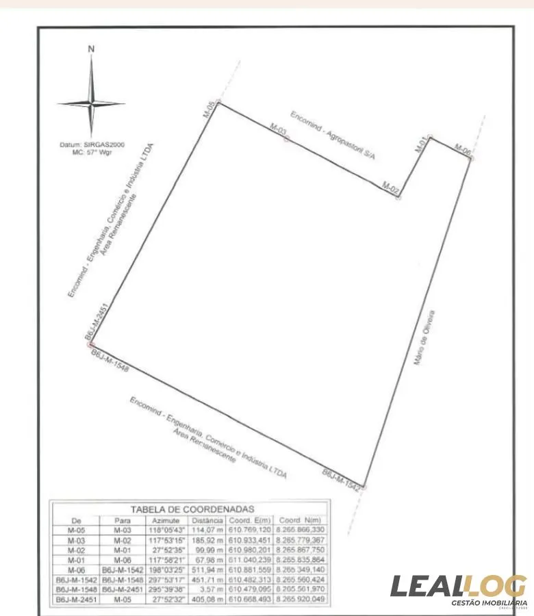 Área para Venda em Cuiabá / MT no bairro Distrito Industrial