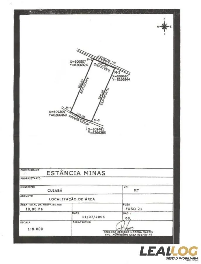 Área para Venda em Cuiabá / MT no bairro Distrito Industrial