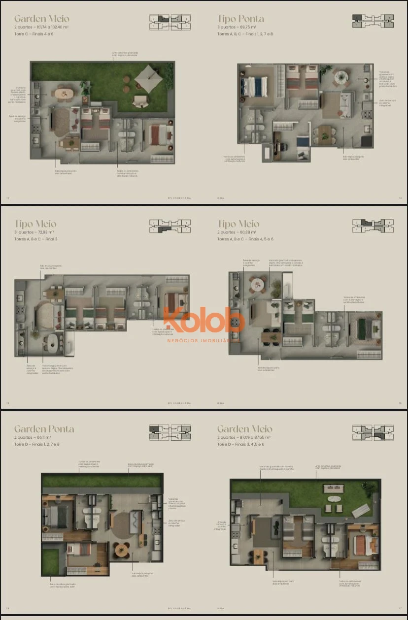 Imagens do imóveis Apartamento na Planta à Venda em Sinop – Edifício Gaia by SPL
