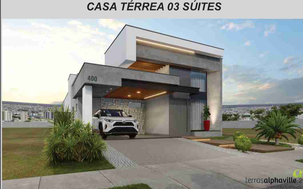 Casa 3 suítes, sala cozinha e gourmet com planejados alto padrão Alphaville II condomínio com infraestrutura completa de lazer - Universidade, Vitória da Conquista