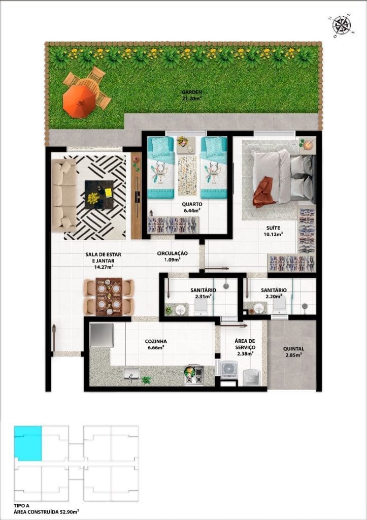Apartamento de 2 quartos sendo 1 suíte com entrada facilitada  à venda, Primavera, Vitória da Conquista, BA - foto 11