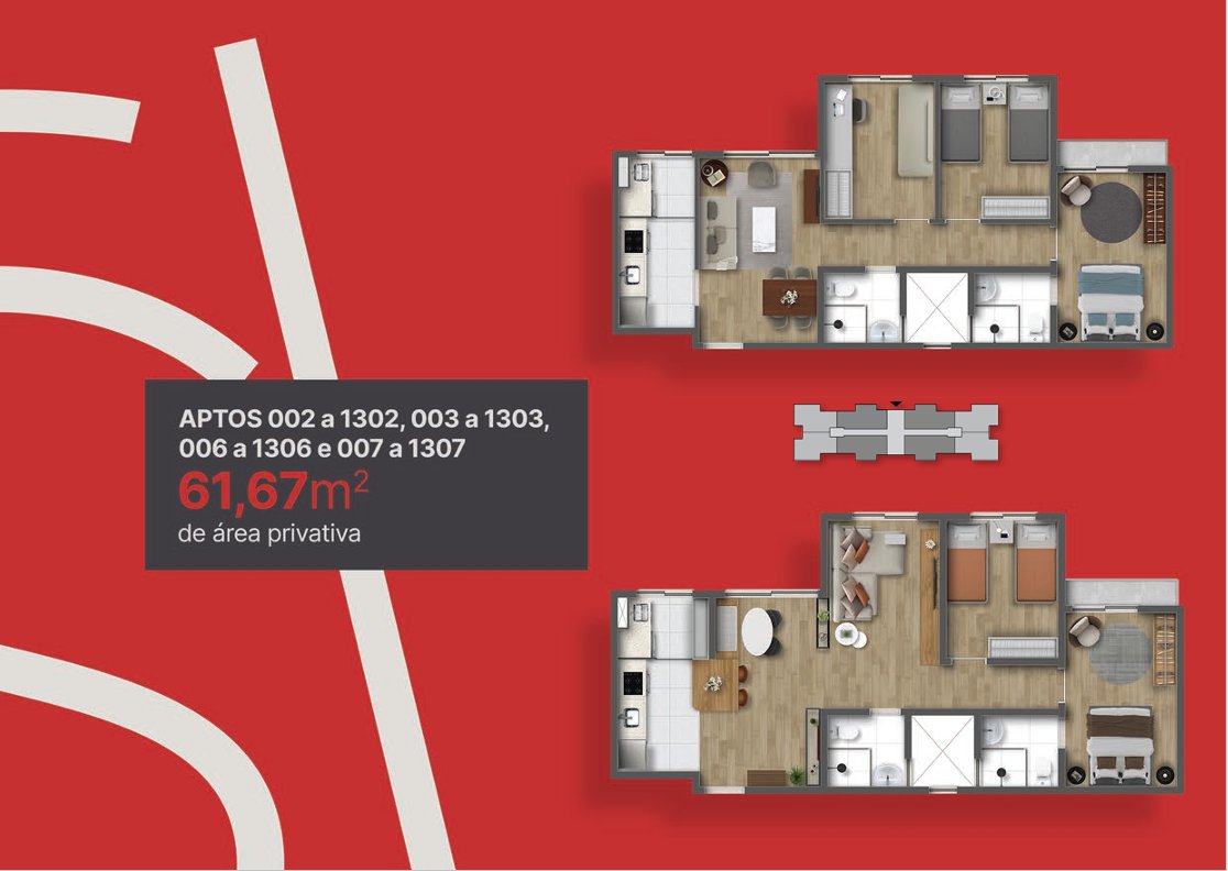 Apartamento na planta de 2 quartos reversível para 3 quartos em condomínio fechado com lazer completo no Alto da Boa Vista, Vitória da Conquista - foto 14