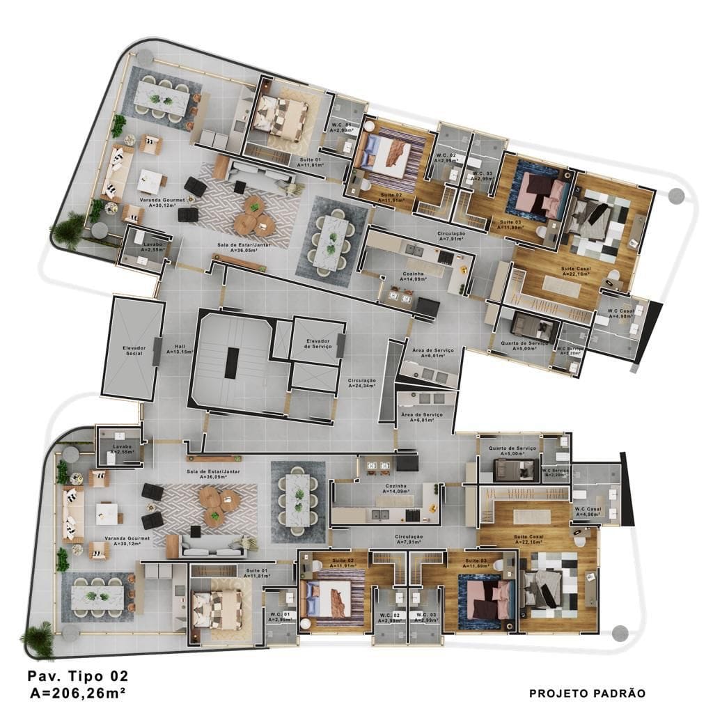 APARTAMENTO DE ALTO PADRÃO, COM 217,52m² e 4 SUÍTES, EM FRENTE AO SHOPPING BOULEVARD, NA MARAVILHOSA CIDADE DE VITÓRIA DA CONQUISTA-BA - foto 21