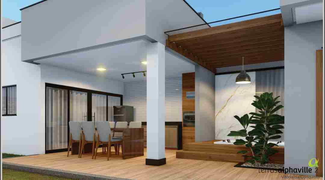 Casa 3 suítes, sala cozinha e gourmet com planejados alto padrão Alphaville II condomínio com infraestrutura completa de lazer - foto 28