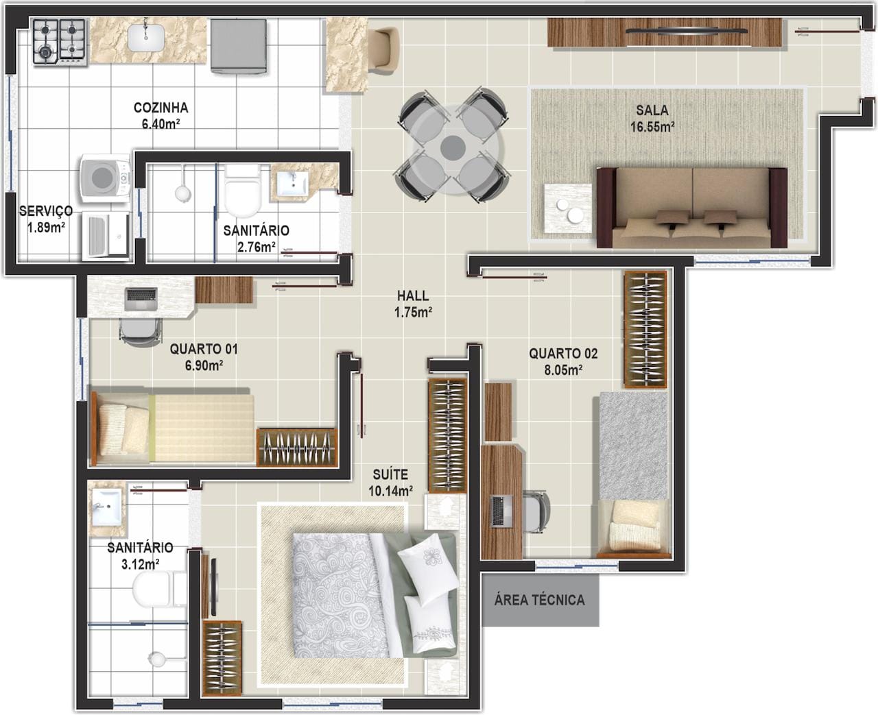 Apartamento pronto de 3 quartos 1 suíte com piso e documentos grátis  à venda, Candeias, Vitória da Conquista, BA - foto 29