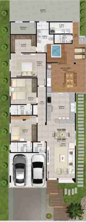 Casa 3 suítes, sala cozinha e gourmet com planejados alto padrão Alphaville II condomínio com infraestrutura completa de lazer - foto 34