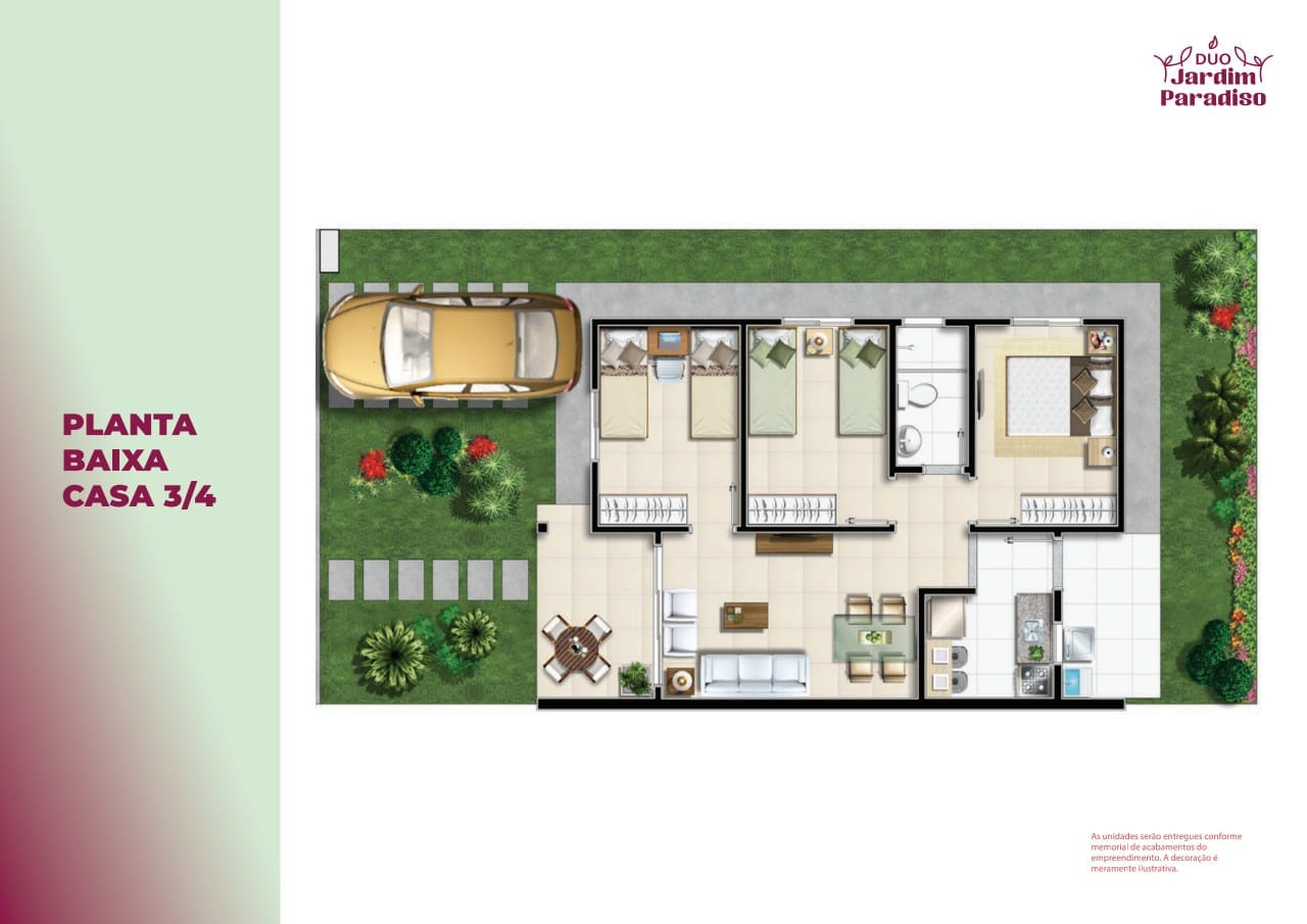 Casa de 3 quartos em condomínio com toda infraestrutura de lazer completa. Entrada facilitada e pode ser financiada. Últimas unidades... Aproveit - foto 4