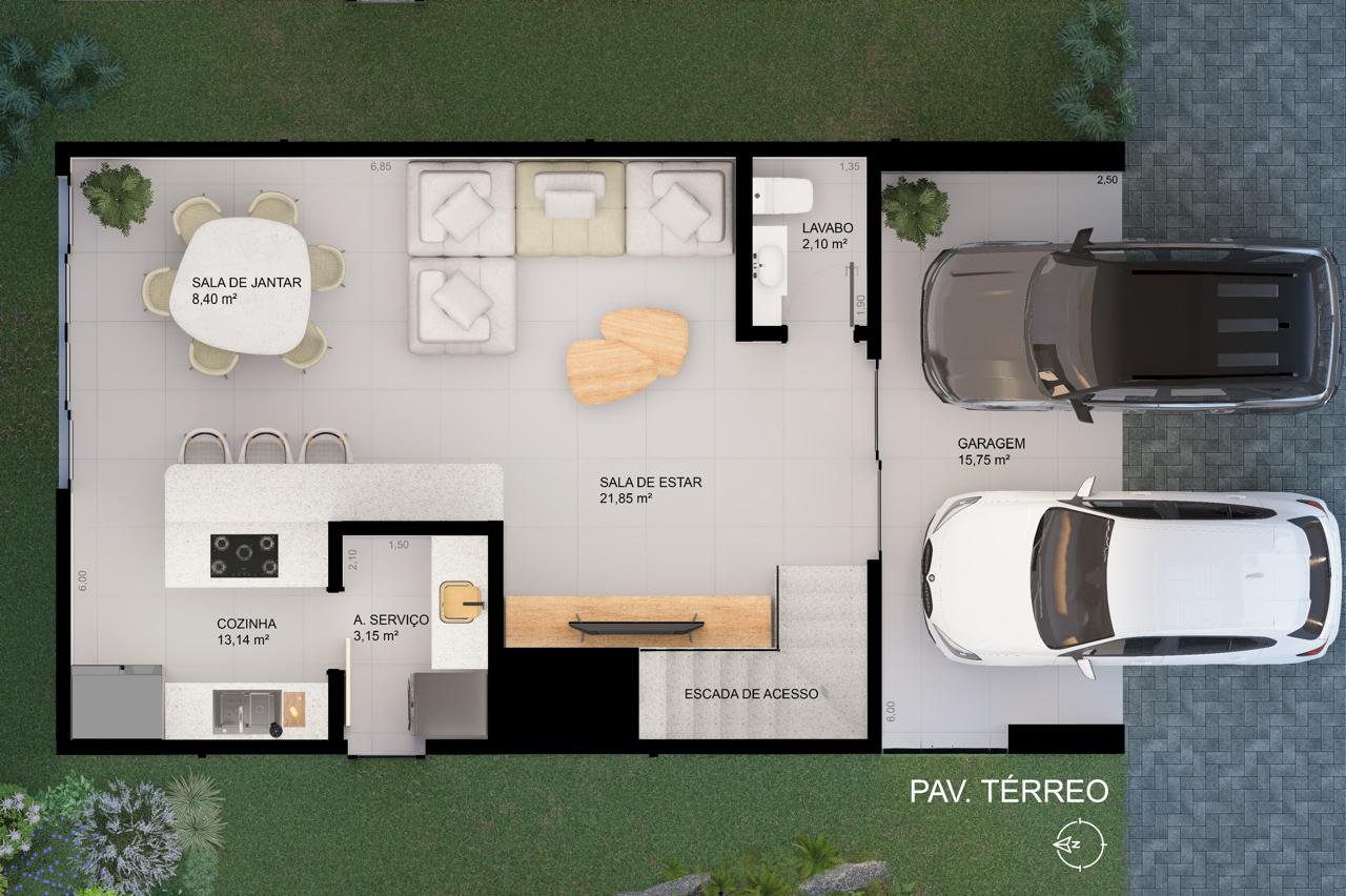 Casa duplex soltas com 3 suítes, sala com 2 ambientes, lavabo, garagem coberta para 2 carros, Alto da Boa Vista, Vitória da Conquista, BA - foto 34
