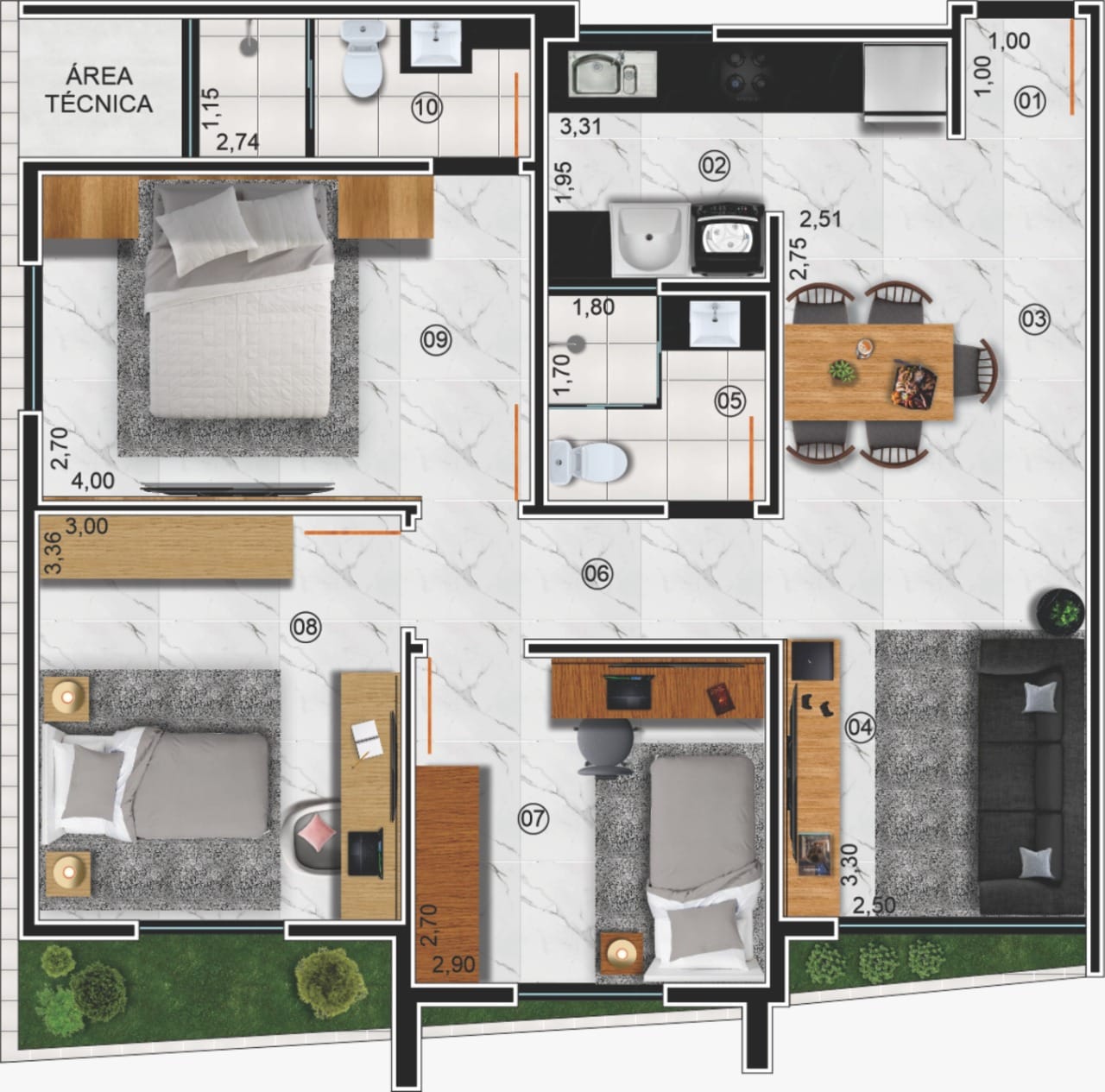 Apartamento de 2 quartos sendo 1 suíte na melhor localização do Candeias à venda, Vitória da Conquista, BA - foto 3